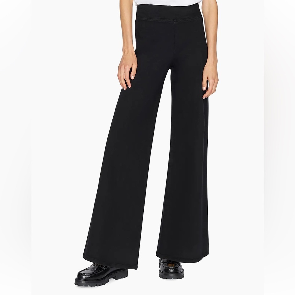 Frame Denim Black jet set High-Rise Wide Leg Pants